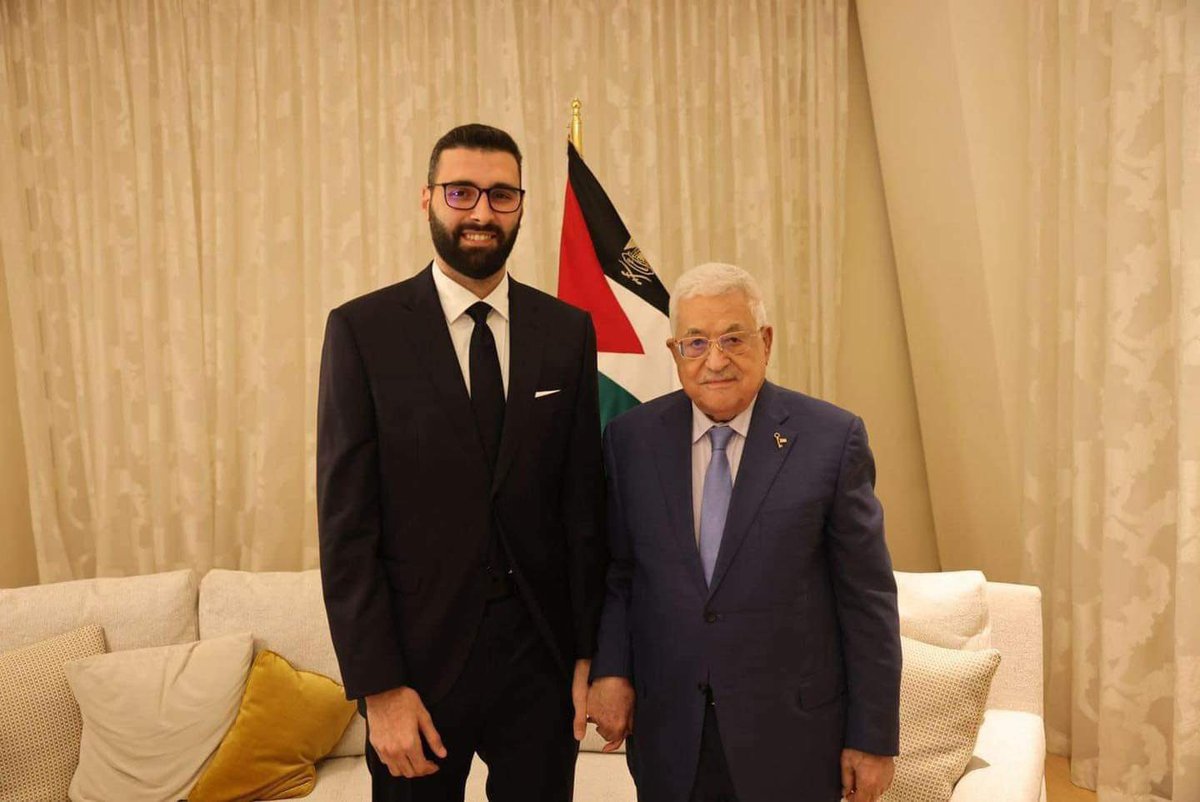 Motaz Azaiza And Mahmoud Abbas